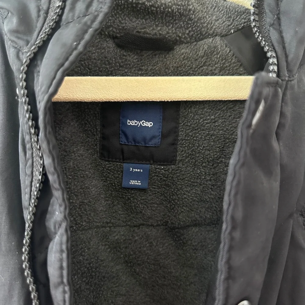 Baby Gap Kids Black Primaloft Hooded Parka Winter Coat 3 Years 983616